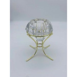 Partylite Diamond Solitaire Tea light Candle Holder Votive With Metal Stand